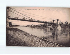 SAINTE FOY LA GRANDE : Le Pont Suspendu Et La Dordogne - Très Bon état - Other & Unclassified