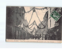 ROANNE : Grand Concours Musical International D'Août 1908, Rue Nationale - Très Bon état - Roanne