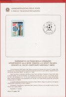 ITALIA - ITALIE - ITALY - 1991 - Sampdoria Campione D'Italia 1990-1991 - Senza Francobollo - Bollettino 12/91 Amministra - FDC