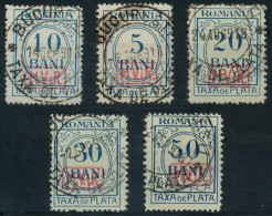 BES. 1WK D-MV RUMÄNIEN PORTO Nr 1-5 Gestempelt X434C1A - Besetzungen 1914-18