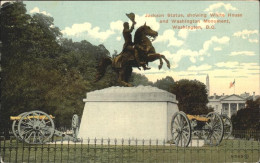 11322442 Washington DC Jackson Statue   Showing White House  - Washington DC