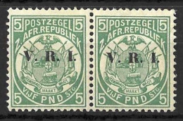 SOUTH AFRICA..." TRANSVAAL.."...QUEEN VICTORIA...(1837-01.).....V.R.I...PAIR.....TAKEN AS REPRINTS....MNH..... - Transvaal (1870-1909)