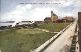 11322356 Chicago_Illinois Grant Park And Illinois Central Depot - Sonstige & Ohne Zuordnung