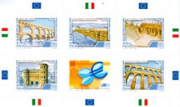ITALIE 2009 - Journée De L'Europe - 5 Timbres Adhésifs De Carnet - Idee Europee