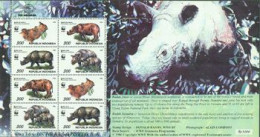 INDONESIE 1996 - W.W.F. - Rhinocéros - Bloc - Rinocerontes