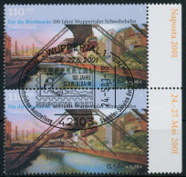 BRD BUND 2001 Nr 2171 Zentrisch Gestempelt SENKR PAAR SRA S26EF26 - Used Stamps