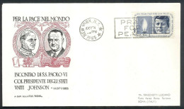 Vatican USA 1965, Pope's Meeting With President Lyndon Johnson, Special Cover - Andere & Zonder Classificatie