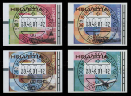 SCHWEIZ AUTOMATENMARKEN 2001 Nr 11-14 Zentrisch Gestempelt X64C43E - Automatic Stamps