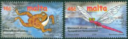 MALTE 2001 - Europa - L'eau - Grenouille Et Libellule - 2 V. - Malta