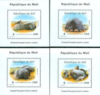 MALI - W.W.F. - Porc épic - 4 BF De Luxe - Non Dentelés - Ungebraucht