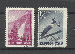 JUGOSLAVIA Jugoslawien 1949 Michel 570 - 571 Ski Sport Skispringen - Sci