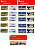 NORVEGE 2009 - Tourisme - 3 Carnets De 10 Timbres - Postzegelboekjes