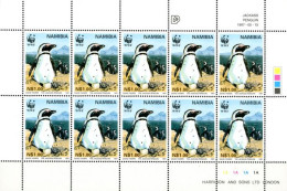 NAMIBIE 1997 - W.W.F. - Pingouin Jackass - Feuillets De 10 - Unused Stamps