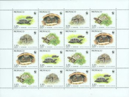 MONACO 1991 - W.W.F. - La Tortue D'Hermann -  Feuillet - Unused Stamps