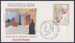 Vatican Poland 1983, Pope Voyage, Czestochowa, Special Cover I - Otros & Sin Clasificación