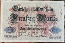 Billet Allemagne 50 Mark 5 - 8 - 1914 / 5 Aout 1914 - 50 Mark