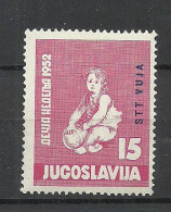 ITALY Italien Triest TRIESTE 1952 Michel 69 MNH Woche Des Kindes Week Of The Child - Mint/hinged