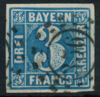 BAYERN MÜHLRADSTEMPEL AUF Nr 2* OMR 356 Zentrisch Gestempelt X731852 - Used