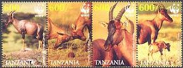 TANZANIE 2006 - W.W.F. -antilope Topi Damaliscus - 4 V. - Nuevos