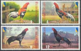 THAILANDE 2001 - Coqs - 4 V. - Hoendervogels & Fazanten