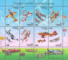 TADJIKISTAN 2003 -  Avions De Racing - 8 V. En Feuillet - Tayikistán