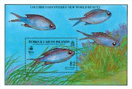 TURKS & CAICOS 1990 - UPAEP - Poissons IV- Chromis Cyanea  - Vissen