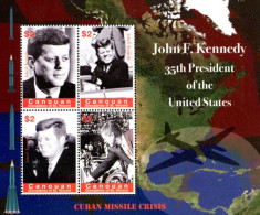 ST VINCENT CANOUAN 2007 - John F. Kennedy - Crise Des Missiles Cubains - BF - St.Vincent Und Die Grenadinen