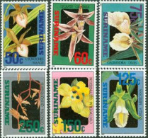 SURINAME 1992 - Orchidées - 6 V. - Suriname