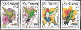 ST VINCENT 1992 - Genova - Oiseaux-mouche - II - 4 V. (sericotes Holoriceus) - Hummingbirds