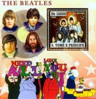 S. TOME ET PRINCIPE 2006 - Les Beatles - Groupe - BF Or - Singers