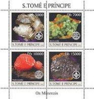 S.TOME E PRINCIPE 2004 - Minéraux - Scouts Et Rotary - 4 V. - Unused Stamps