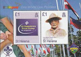 ST HELENE 2007 - Centenaire Du Scoutisme - Bloc - Isla Sta Helena