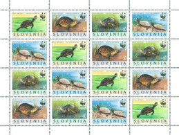 SLOVENIE 1996 - WWF - Tortues Emys Orbicularis - Feuillet - Slowenien