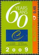 SLOVENIE 2009 - 60 Ans Du Conseil De L'Europe - 1 V. - Slovenië