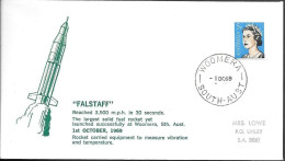 Australia Space Cover 1969. Solid Fuel Rocket "Falstaff" Launch. Woomera - Oceanië