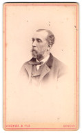 Fotografie Lacomb & Fils, Genève, Rue De L`Université 8, älterer Herr Mit Vollbart Im Portrait  - Anonymous Persons