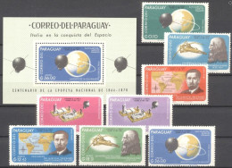 Paraguay 1966, Italy In Space, Leonardo, Balbo, Satellite, 8val +BF - Paraguay