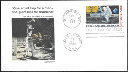 US Space FDC Cover 1969. "Apollo 11" 1st Man On The Moon. Neil Armstrong ##05 - Estados Unidos