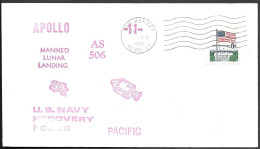 US Space Cover 1969. "Apollo 11" Recovery USS Hornet - USA