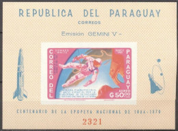 Paraguay 1966, Space, BF IMPERFORATED - Amérique Du Sud