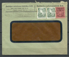 LETTLAND Latvia 1935 Firmenrief Commercial Cover  O Advertising Slogan Cachet Werbung - Lettonie