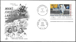 US Space FDC Cover 1969. "Apollo 11" 1st Man On The Moon. Neil Armstrong ##06 - Estados Unidos