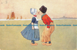 R089281 Kiss. Illustration. B. K. W. Postcard - World