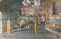 R089282 Interior Of Buddhist Temple At Kelaniya. Ceylon. Plate. B. Hopkins - World