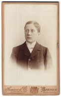 Fotografie Samson & Co., Barmen, Wertherstrasse13, Portrait Junger Mann Im Anzug Mit Krawatte  - Anonyme Personen