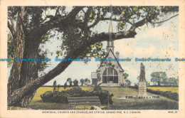 R089516 Memorial Church And Evangeline Statue. Grand Pre. N. S. Canada. Bond Str - World