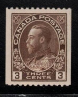 CANADA Scott # 134 MNH - KGV Coil Single A - Ungebraucht