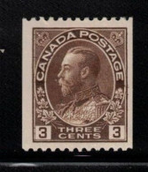 CANADA Scott # 134 MH - KGV Coil Single B - Unused Stamps