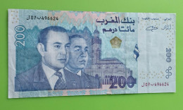 MAROC MOROCCO MARRUECOS MAROKKO BANQUE AL MAGHREB  MOHAMED VI 200 DIRHAMS 2002 - Marocco