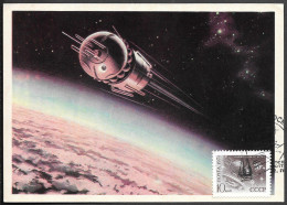 Soviet Space Maxi Card 1971. Gagarin "Vostok 1" Cosmonautics Day - Russia & USSR